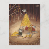 Geel Huis van Alexandra Dikaia Briefkaart (Voorkant)