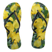  geel Ierse tuinbloemen Teenslippers (Voetbed)