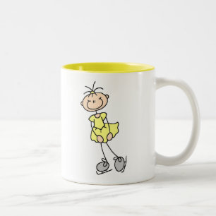 Geel IJs Schaatsster Meisje Mok