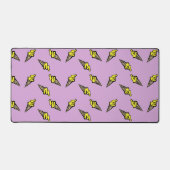 Geel ijspatroon op paarse bureaumat (Voorkant)