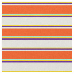 Geel, Indigokleurig, beige, rood en aquamarine, ge Stof