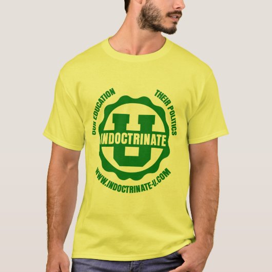 Geel "Indoctrinaat U" Radiatie-Logo T-shirt (Voorkant)