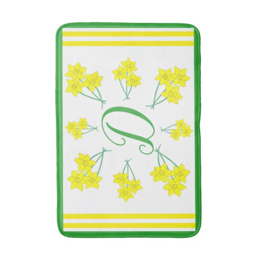 Geel Initiaal Badmat (Voorkant Verticaal)