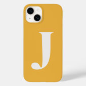 Geel Initiaal Naam Gepersonaliseerd Monogram Ontwe Case-Mate iPhone Case (Achterkant)