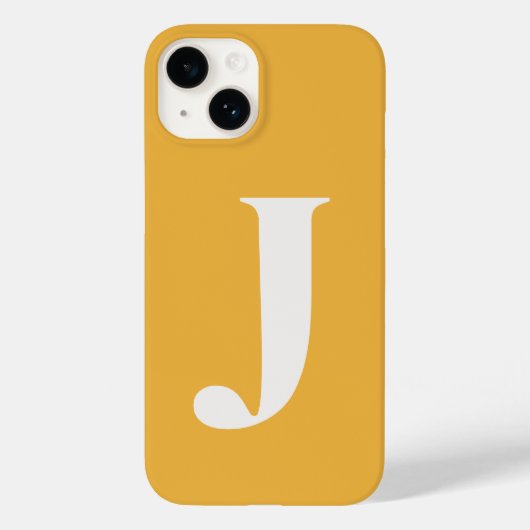 Geel Initiaal Naam Gepersonaliseerd Monogram Ontwe Case-Mate iPhone Case (Achterkant)