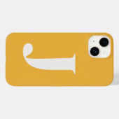 Geel Initiaal Naam Gepersonaliseerd Monogram Ontwe Case-Mate iPhone Case (Achterkant (horizontaal))