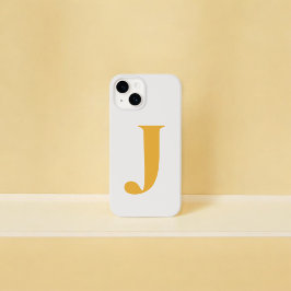 Geel Initiaal Naam Gepersonaliseerd Monogram Ontwe Case-Mate iPhone 14 Hoesje