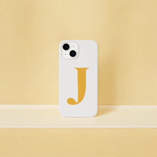 Geel Initiaal Naam Gepersonaliseerd Monogram Ontwe Case-Mate iPhone Case