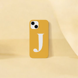 Geel Initiaal Naam Gepersonaliseerd Monogram Ontwe Case-Mate iPhone 14 Hoesje