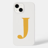Geel Initiaal Naam Gepersonaliseerd Monogram Ontwe Case-Mate iPhone Case (Achterkant)