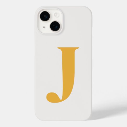 Geel Initiaal Naam Gepersonaliseerd Monogram Ontwe Case-Mate iPhone Case (Achterkant)