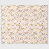 Geel, inktvis en groene polka-punten Verpakkingspa Cadeaupapier (Vlak)