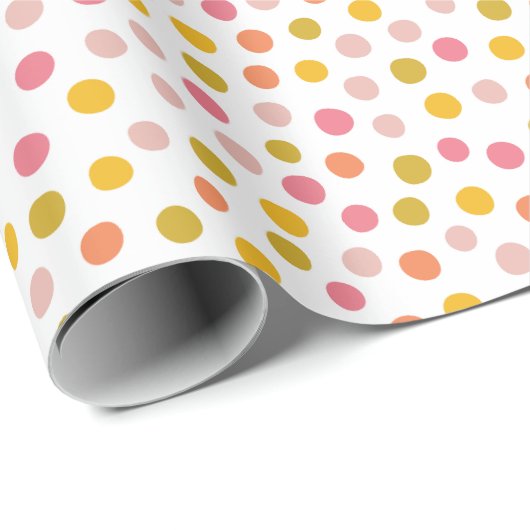 Geel, inktvis en groene polka-punten Verpakkingspa Cadeaupapier (Rol Hoek)