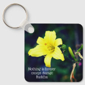 Geel Inspirerend Dagelijks Citaat Magnet Sleutelhanger (Voorkant)