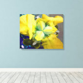 Geel Iris Canvas Afdruk (Insitu (Houten vloer))