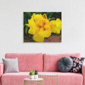 Geel Iris Flower Canvas Afdruk (Insitu (Woonkamer))