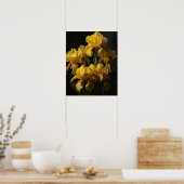 Geel Iris Flowers Art Print Poster (Keuken)