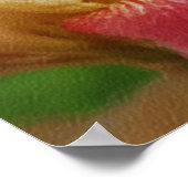 Geel Iris Petal fotoschilderende blowerkunst Poster (Hoek)