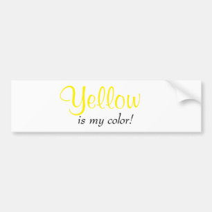 Geel Is Mijn Kleur Bumpersticker