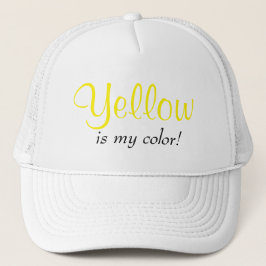 Geel Is Mijn Kleur Quote Schattig Trucker Pet