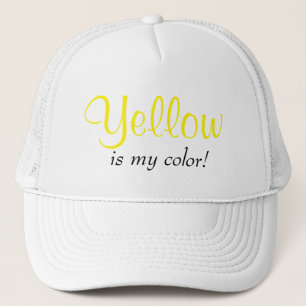 Geel Is Mijn Kleur Quote Schattig Trucker Pet