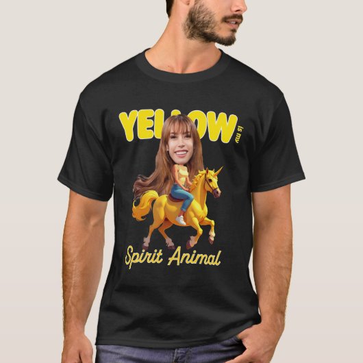 Geel is mijn spirituele dier t-shirt (Voorkant)