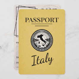 Geel Italië paspoort Save The Date