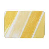 Geel Ivoor Oker Gestreepte Verfstaal Badmat (Voorkant)