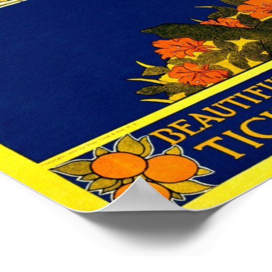 Geel Jamaica-Poster Poster (Hoek)