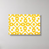 Geel Jamdani ontwerp Canvas Afdruk (Voorkant)