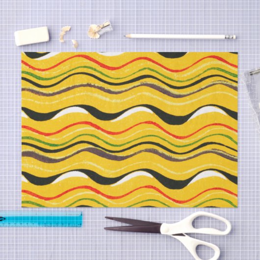 GEEL JAPANESE PATROON TISSUE PAPIER (Craft)