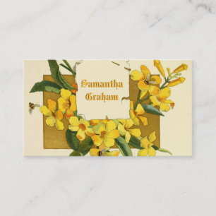  geel jasmijn bloemen custom floral visitekaartje