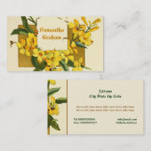 geel jasmijn bloemen custom floral visitekaartje (Voorkant / Achterkant)