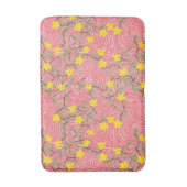 Geel Jasmijnbloem op koraalroze Badmat (Voorkant Verticaal)
