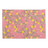 Geel Jasmijnventiel op koraalroze Kussensloop (Achterkant-Rechts)