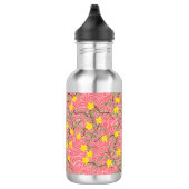 Geel Jasmijnventiel op koraalroze Waterfles (Rechts)