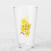 Geel Jasmijnventilator met moderne Waterverf Glas (Achterkant)