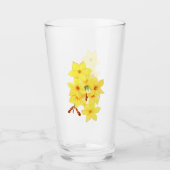 Geel Jasmijnventilator met moderne Waterverf Glas (Voorkant)