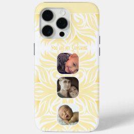 Geel Je bent mijn Sunshine Floral Foto Collage iPhone 15 Pro Max Hoesje