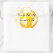 Geel  Jug Custom Zeep Label Stickers (Tas)