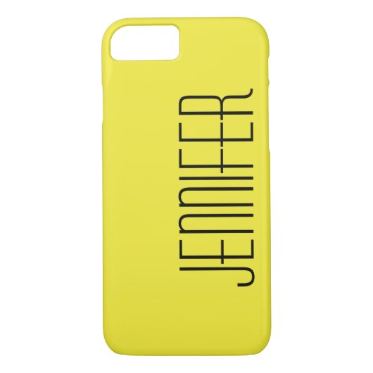 Geel, jumbonaam, minimalistisch Case-Mate iPhone case (Achterkant)