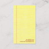 Geel juridisch advies visitekaartje (Achterkant)