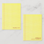 Geel juridisch advies visitekaartje (Voorkant / Achterkant)