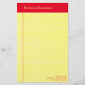 Geel Juridisch Pad Stijl Perzik Top Stationery Briefpapier (Voorkant)