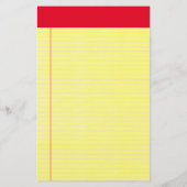 Geel Juridisch Pad Stijl Perzik Top Stationery Briefpapier (Achterkant)
