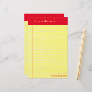 Geel Juridisch Pad Stijl Perzik Top Stationery Briefpapier