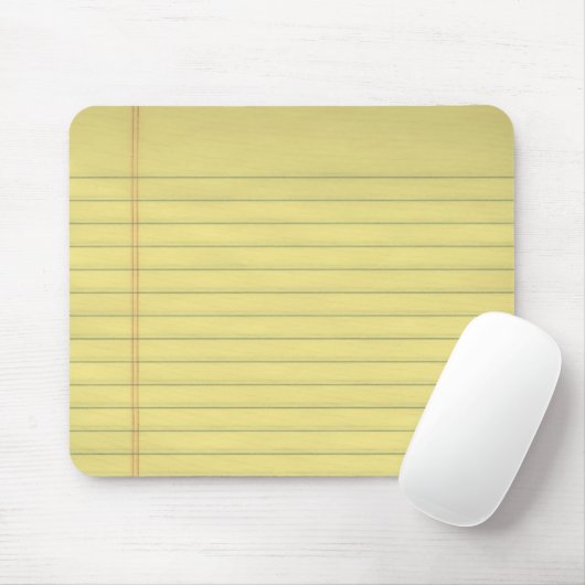Geel Juridisch Papier Mousepad Muismat (Met muis)