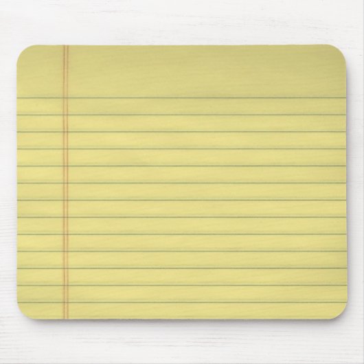 Geel Juridisch Papier Mousepad Muismat (Voorkant)