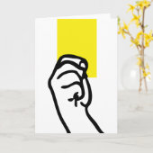 Geel kaartvoetbal kaart (Gele Bloem)