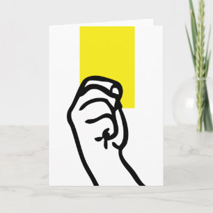 Geel kaartvoetbal kaart